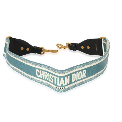 dior blue canvas strap price|CHRISTIAN DIOR Canvas Embroidered Shoulder Strap Blue .